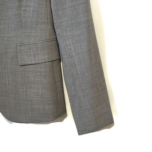Theory Carissa Virgin Wool Gray Blazer Two Button Tailored Work Office Size 6 - Picture 5 of 16